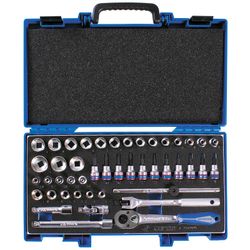 KING TONY (3545MRV) Набор торцевых головок с принадлежностями 3/8", 6-гранные, 6-24 мм, 45 предметов