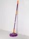 Швабра для мытья пола с отжимом Доляна, насадка из микрофибры, металлическая ручка 117 см, цвет МИКС
