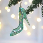 Подвеска «Хрустальная туфелька» 11*7,5 см, Зелёный