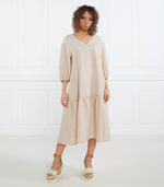 Льняное платье Peserico - бежевый(S02093 02600)