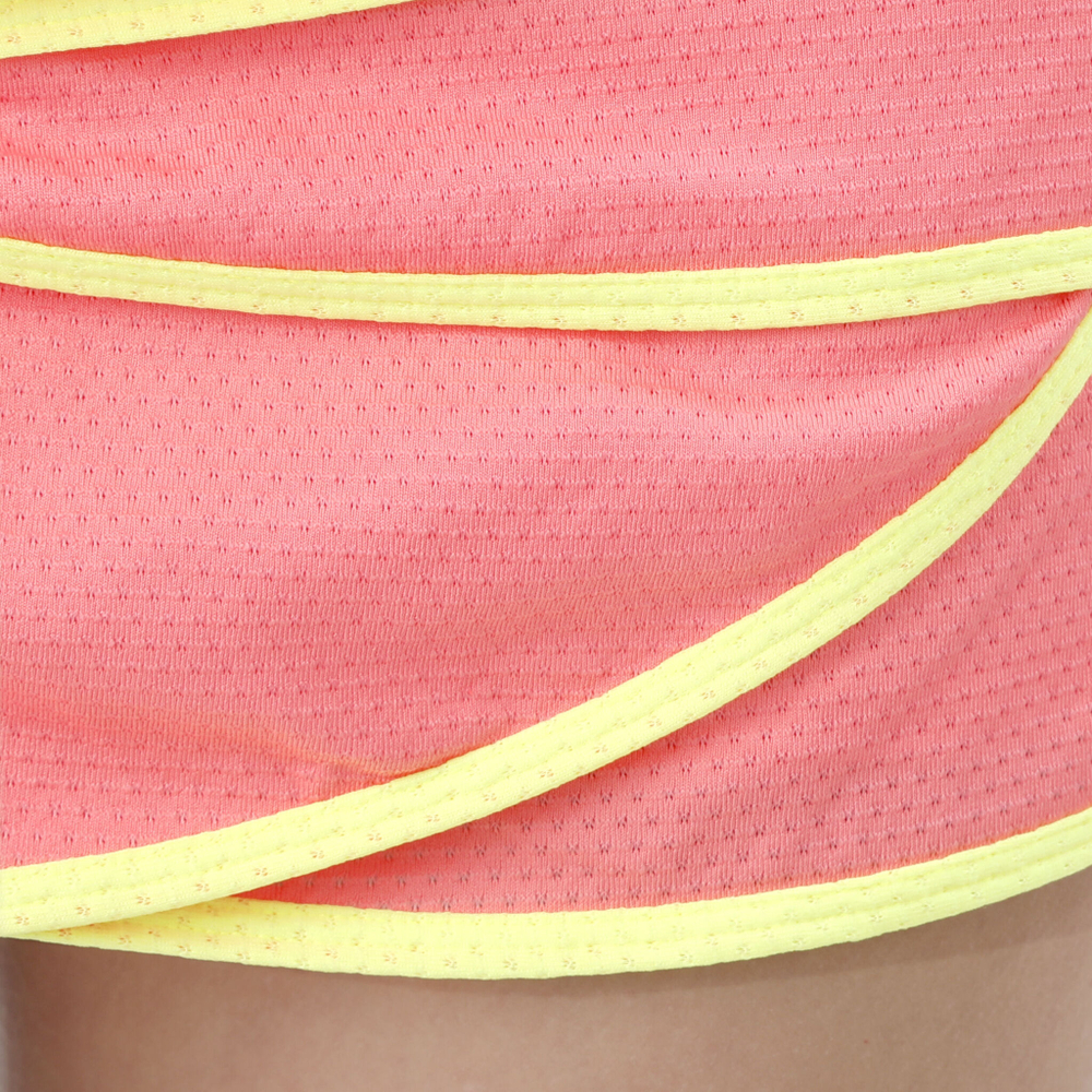 Женская теннисная юбка Lucky in Love Pindot Scallop Special Edition Women - Coral, Neon Yellow