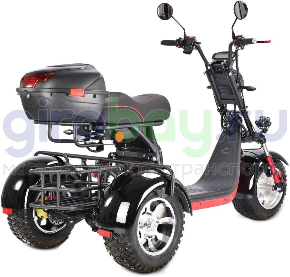 Электроскутер WHITE SIBERIA PRO TRIKE 3000W OFF-ROAD (Черный) фото №4