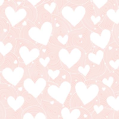 Розовые Сердца на розовом фоне. Нежный романтичный орнамент. Любовь. 14 февраля