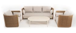 "Аликанте" лаунж-зона из искусственного ротанга, цвет соломенный