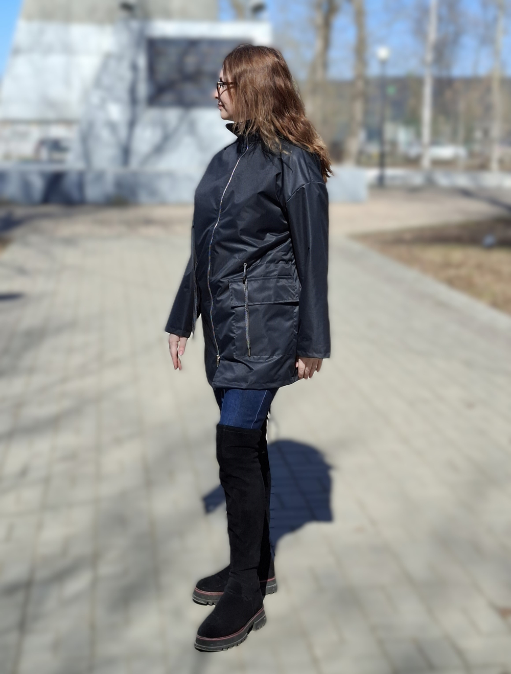 Куртка-ветровка Деми женская, цвет черный