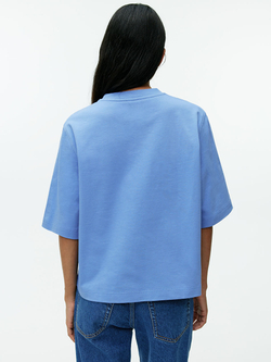 ARKET УКОРОЧЕННАЯ ФУТБОЛКА, СИНИЙ