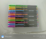 Набор гелевых ручек с неоновыми чернилами 1мм 12 штук в ПВХ упаковке