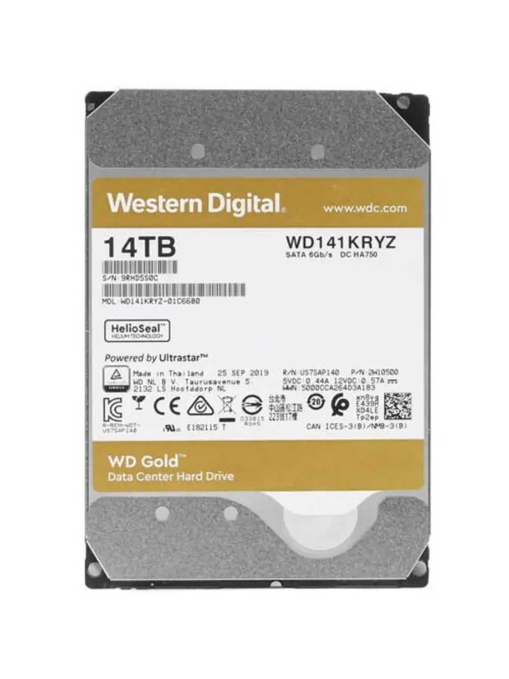 3.5" 14 ТБ Жетский диск Gold WD141KRYZ