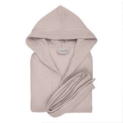 Naomi (пудра) S (р.52-54) Халат вафельный с капюшоном