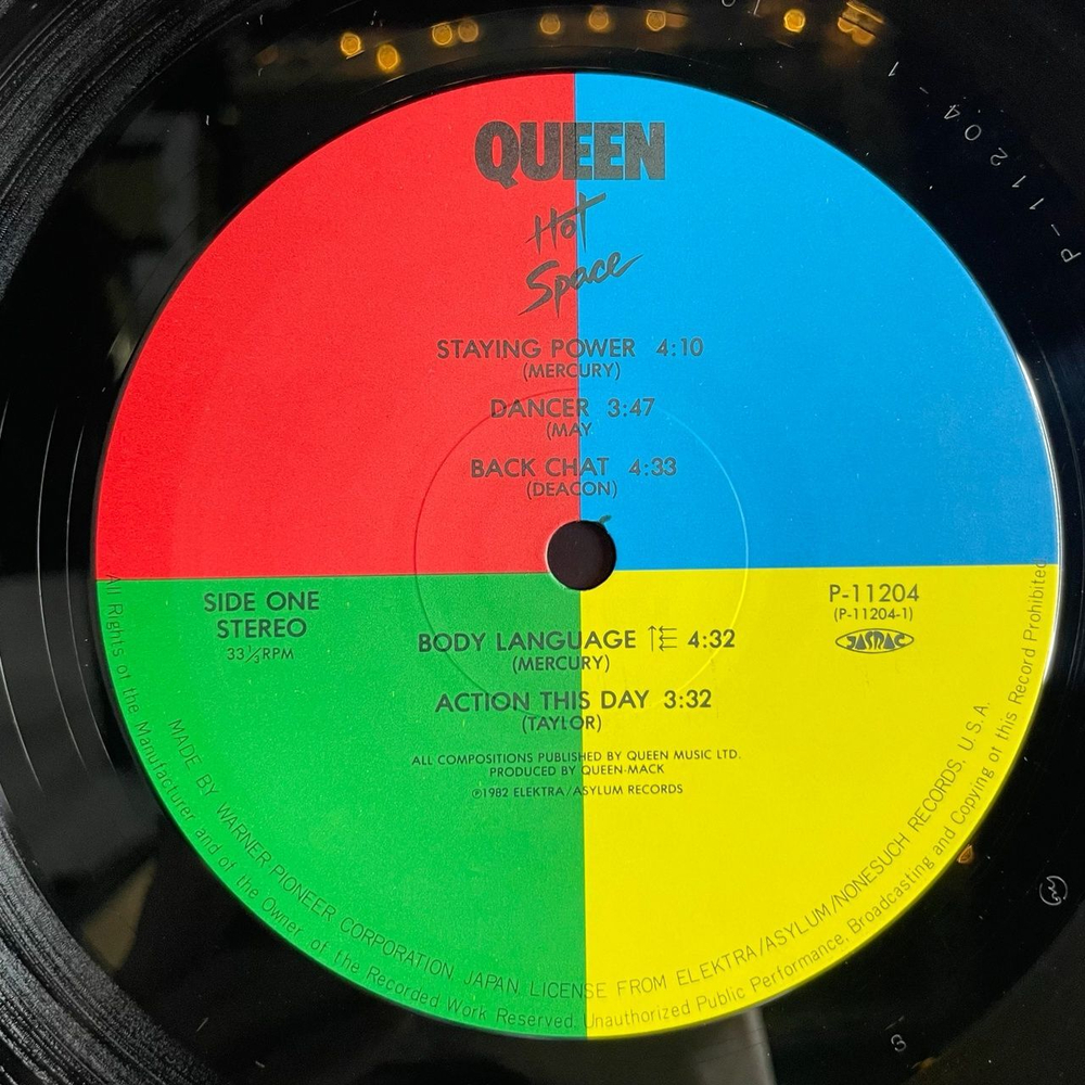 Винтажная виниловая пластинка LP Queen Hot Space (Japan 1982) (Obi) Under Pressure