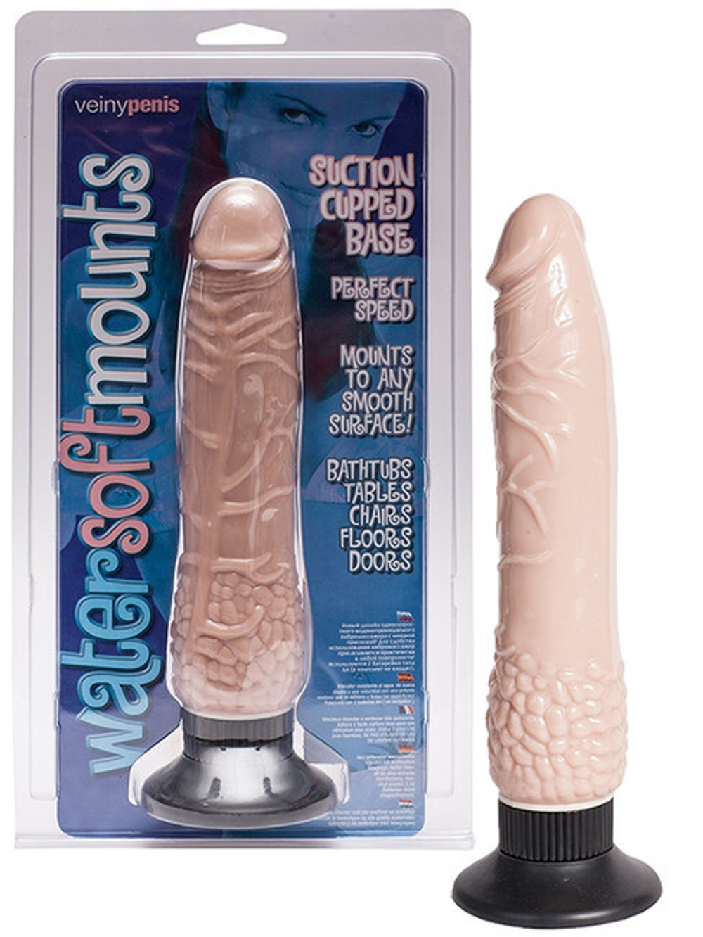 Вибратор на присоске Suction Cupped Base (19 см,телесный) (Цвет: телесный)