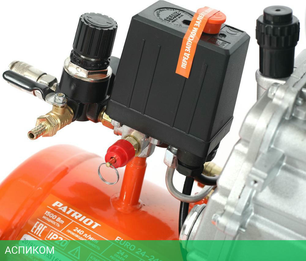 Компрессор Patriot Optima Euro 24-240K2 оранжевый/черный (525302118)