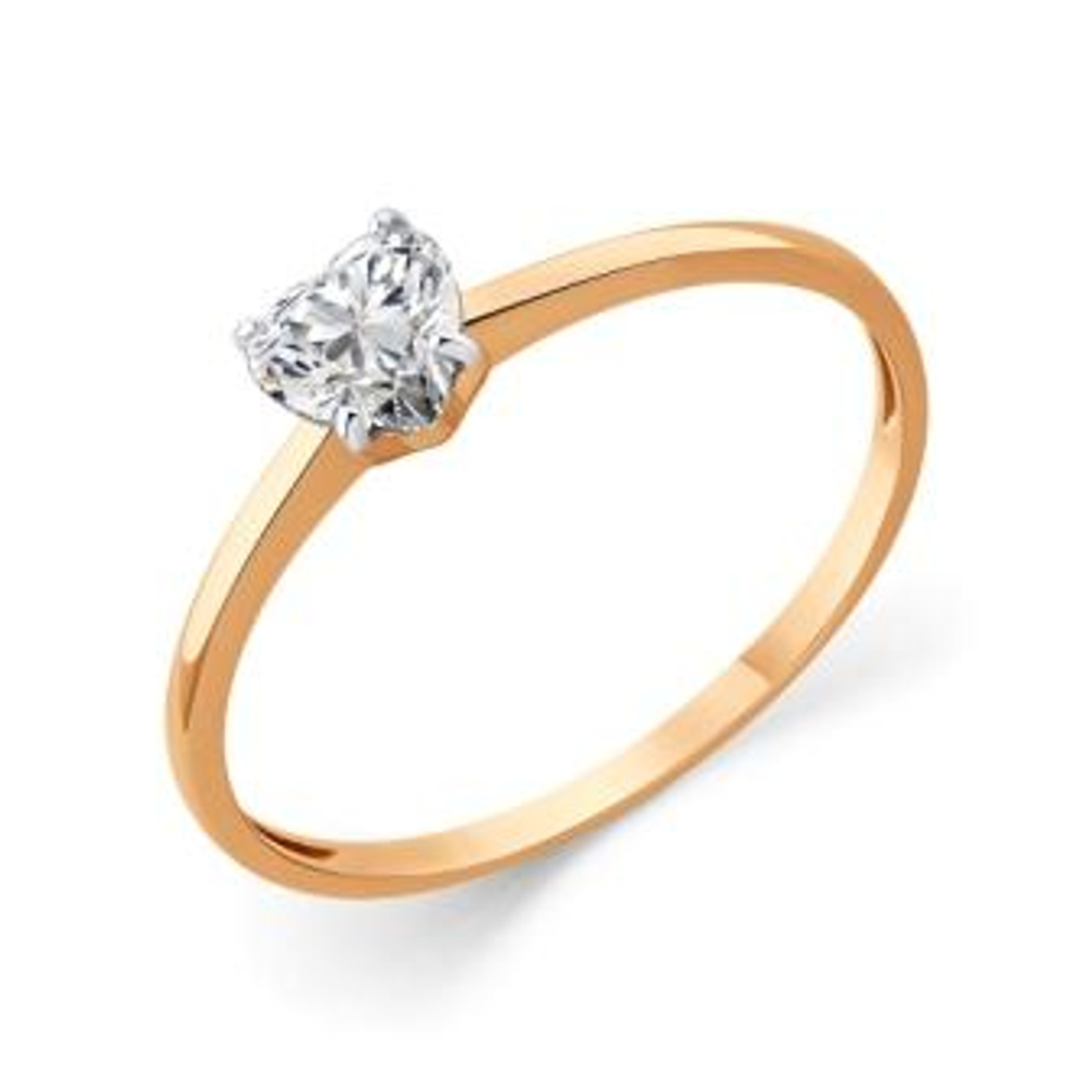 Кольцо из золота с фианитами