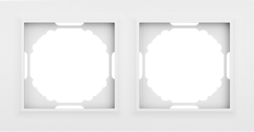 Рамка 2-я, Wave матовый белый, серия A07