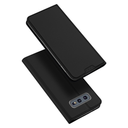 Чехол книжка из PU кожи черного цвета от Dux Ducis для Samsung Galaxy S10e, серия Skin Pro Series Case