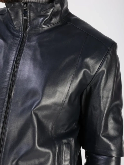 Кожаная куртка демисезонная на резинке