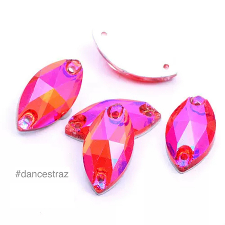 Стразы пришивные, Horse Eye, Light Siam AB, A3-P34AB, 9*18mm, (500  ea/pkg), A3 (F2)