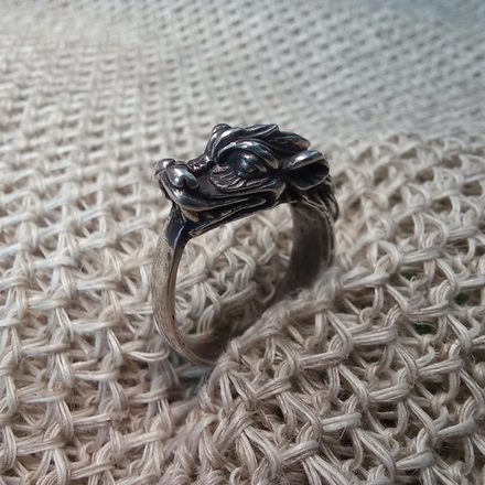 Кольцо. Дракон (серебро)