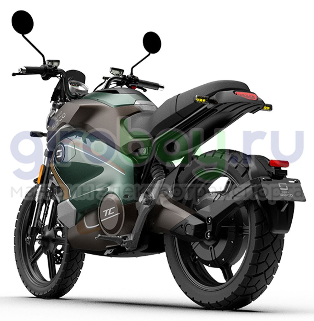 Электромотоцикл WHITE SIBERIA SUPER SOCO TC WANDERER (Зеленый) фото 3 фото №5