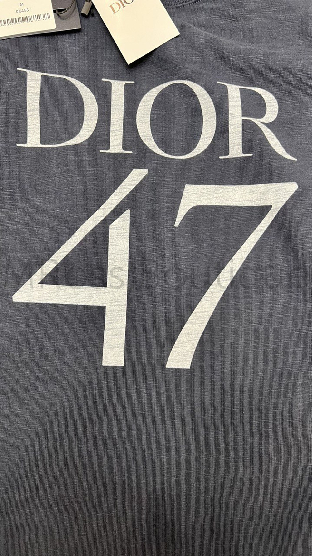 Синяя футболка Dior с принтом 47