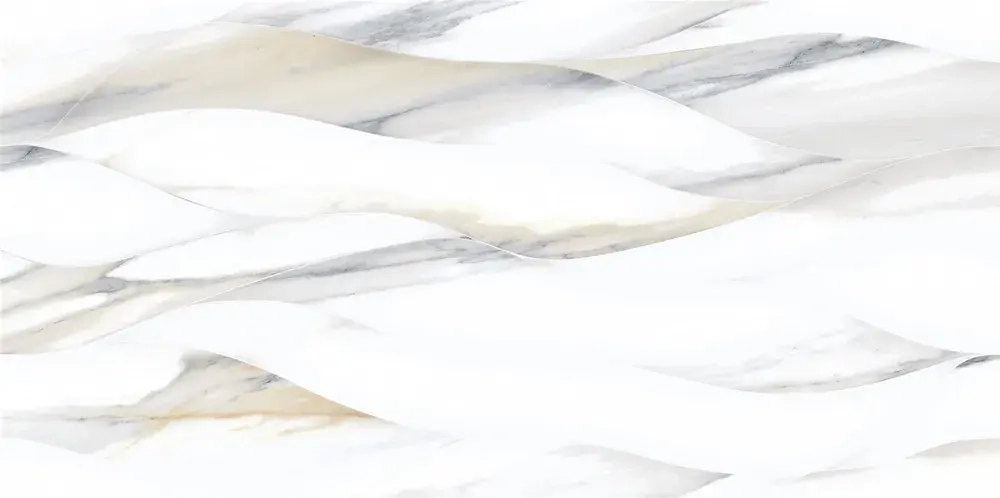 Настенная плитка ALMA Ceramica TWU09CRS014 Corsica 50x24.9 белая глянцевая рельефная под мрамор
