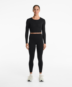 Oysho Футболка с длинным рукавом Comfortlux, черный