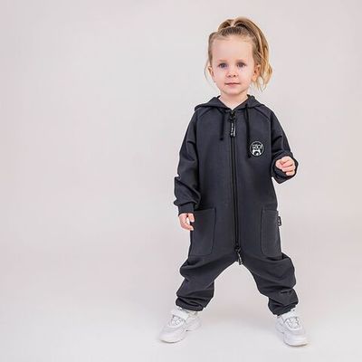 Lightweight hooded jumpsuit - Graphite