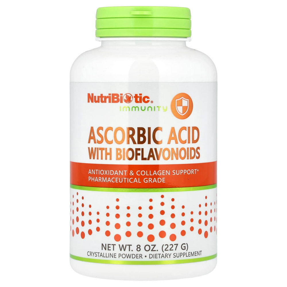 NutriBiotic, Immunity, аскорбиновая кислота с биофлавоноидами, кристаллический порошок, 227 г (8 унций)
