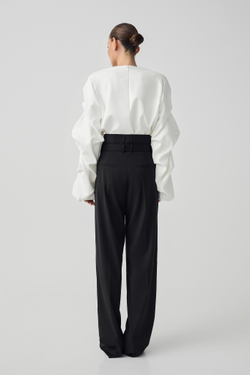 Брюки с двойным поясом