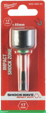 Насадка торцевая Milwaukee Shockwave 1/4" Hex-17ммx65мм (4932492444)