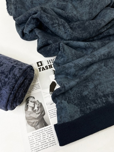 ТЕМНО-СИНИЙ - Кашкорсе ВАРЕНКА с лайкрой, пенье (КРВ427)