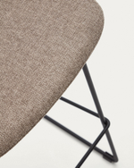 Zahara Барный стул коричневый с черными стальными ножками 76 см