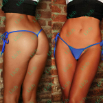 Яркие V-стринги с завязочками