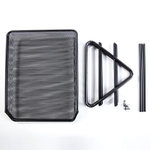 Лоток горизонтальный DELI на 2 отделения, металлический черный