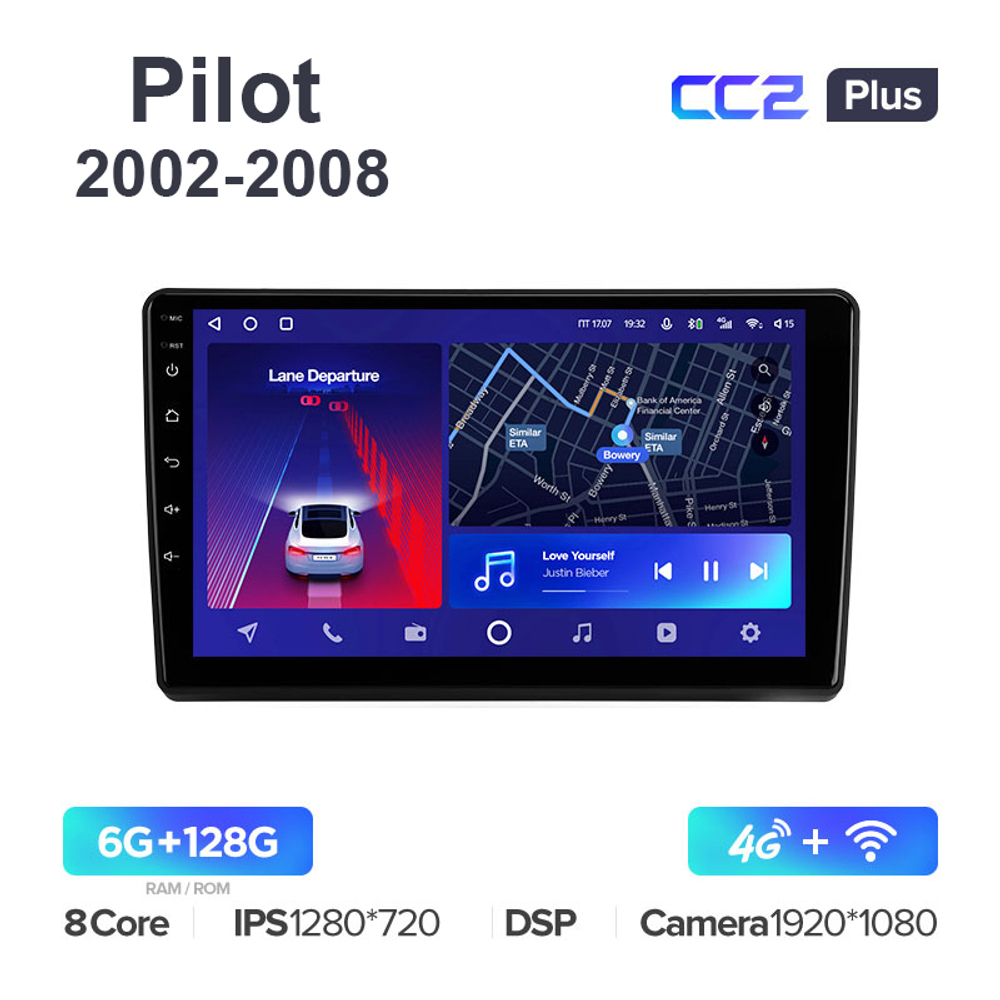 Teyes CC2 Plus 9"для Honda Pilot 2002-2008