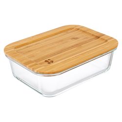 Набор контейнеров для запекания и хранения Eco Store с крышками из бамбука, 3 шт.