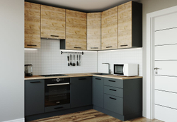 Кухонный гарнитур угловой Крафт 2200х1600 (38мм)