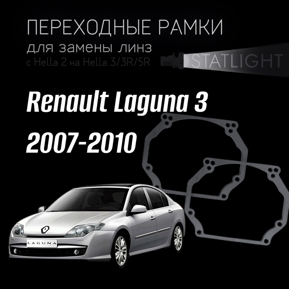 Переходные рамки для замены линз на Renault Laguna 3 2007-2010