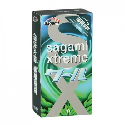 Презервативы SAGAMI Xtreme Mint 10шт. латексные со вкусом мяты