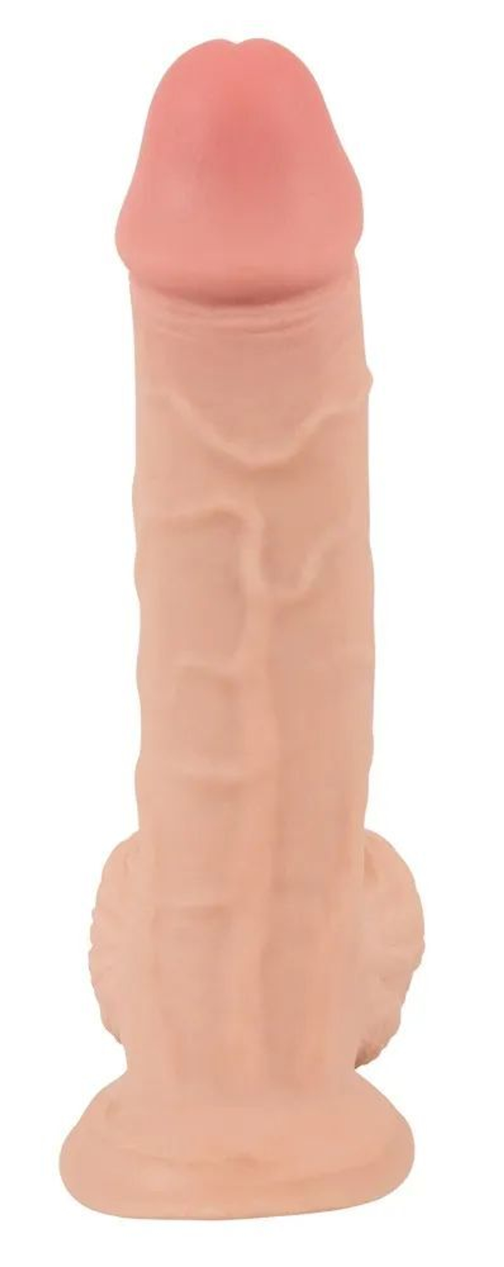 Телесный фаллоимитатор с подвижной кожей - 18,7 см.