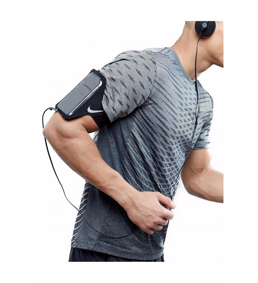 Спортивный чехол для бега на руку  NIKE LEAN ARM BAND, черный, N.000.1324.082.OS