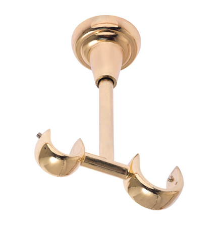 Кронштейн потолочный d25/19 мм, цвет золото глянец