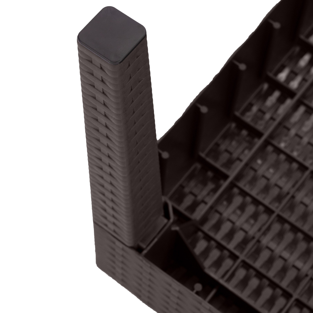 Стол пластиковый журнальный прямоугольный Ola Dom арт.ЭП 401455 (коричневый)