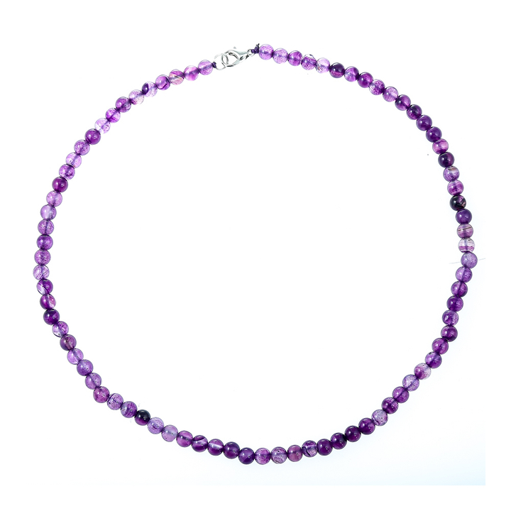 Бусы Агат, шар 0,6 см, цвет сиреневый, 55 см