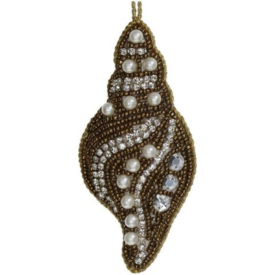 Елочное украшение "Ракушка" 5х11х1см