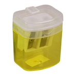 Точилки для карандашей на 2 отверстия с контейнером, 4 шт, MC-Basir, набор двойных канцелярских пластиковых точилок для школы