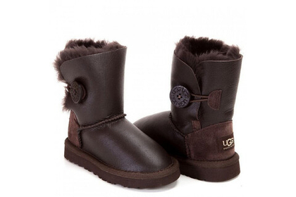 UGG Kids Bailey Button Metallic Chocolate