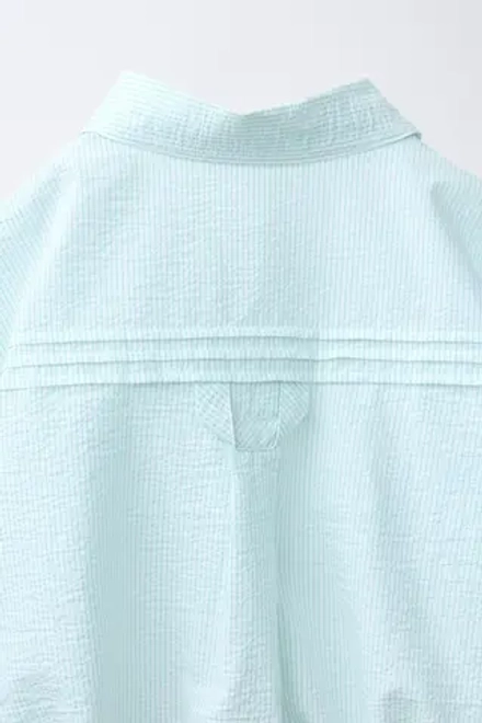 ZARA РУБАШКА В ПОЛОСКУ PENN ©, ЗЕЛЕНЫЙ/ЭКРЮ