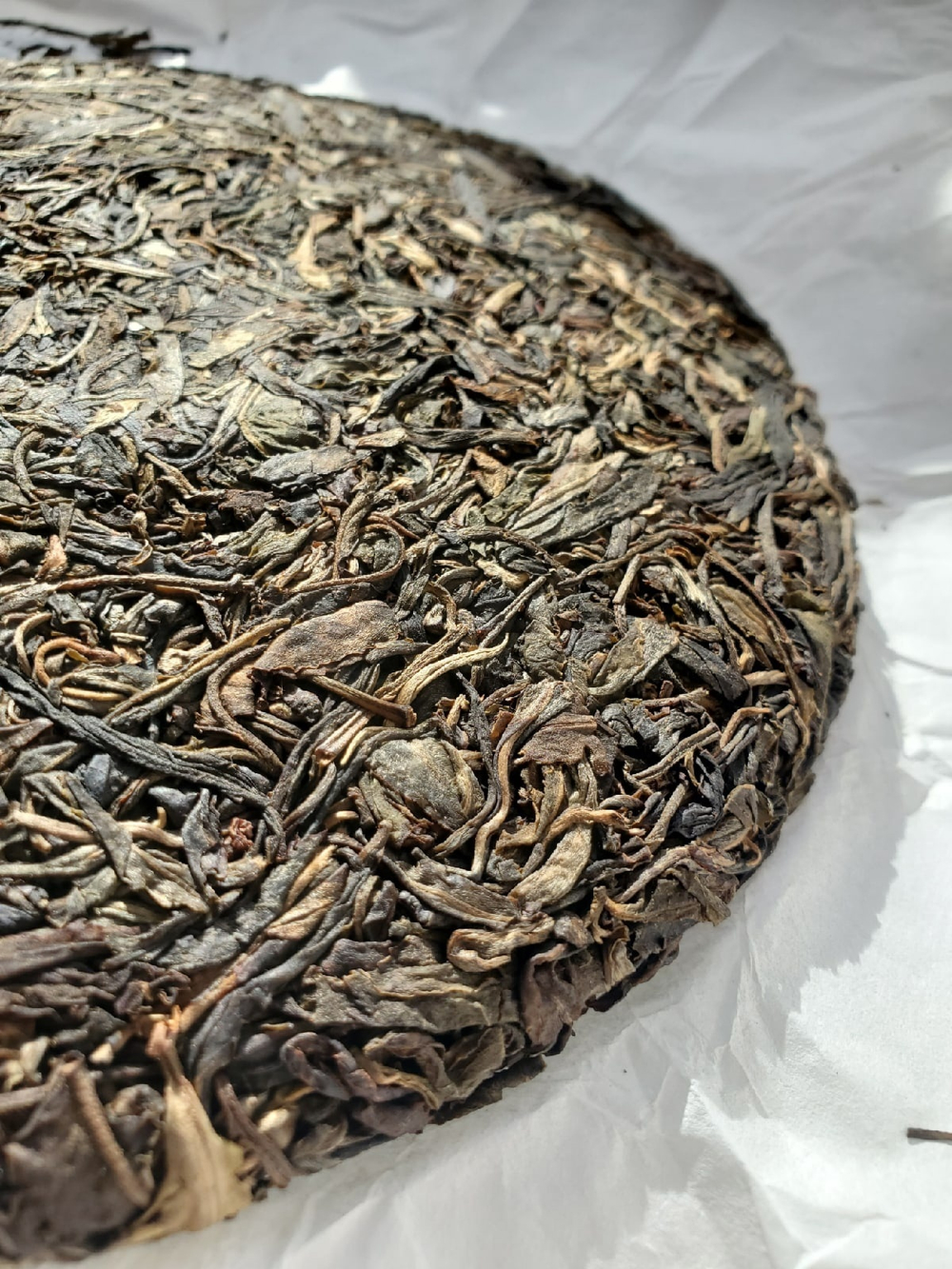 0474/2021 Чай прессованный зеленый Пуэр Шэн "Саньта", ци цзы бин 357 гр