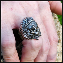 Кольцо мужское "Вождь" авторская работа , мельхиор